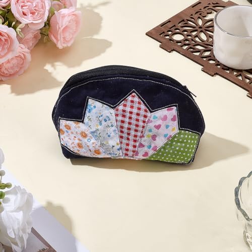 WEBEEDY 4 Sets DIY Quilted Cosmetic Bag Kit for Adult Beginners Small Quilted Zipper Bag Making Kit with Video Tutorial Handmade Makeup Organizer Pouch for Women Valentine's Day DIY Sewing Craft Gift - Image 5