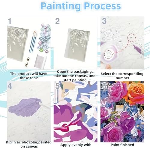 Paint by Numbers Kit for Adults, Colorful Cat Paint by Number for Adults - Image 7