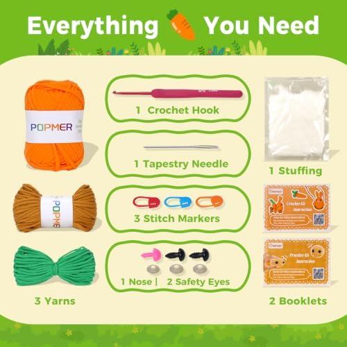 POPMER Crochet Kit for Beginners, Kid Girls & Adult, Gifts for Craft Lovers - Image 7