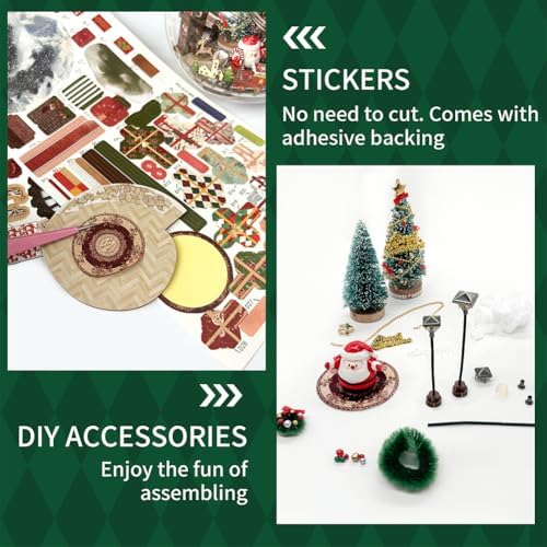 Dollhouse Miniature DIY House Kit Creative Room with Furniture and Glass Cover for Adult to Building, Halloween/Home Decorations/Gifts for Family and Friends (SDXZ) - Image 7