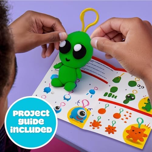 Play-Doh Air Dry Clay Mini Maker Creations, Makes 6 Keychains - Image 6
