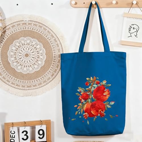 CREAWONDER Canvas Tote Bag Embroidery Kit with Pattern for Beginners, Arts and DIY Embroidery Crafts Kits for Adults, Include Instructions, Embroidery Hoops, Color Threads and Tool - Image 7