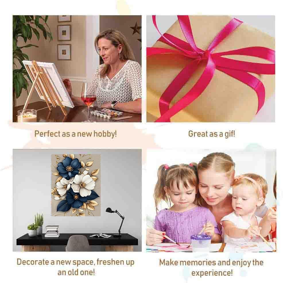 DYAIANGMU Flower Paint by Numbers Kit for Adults Beginners 19.6X15.7 inch - Image 7