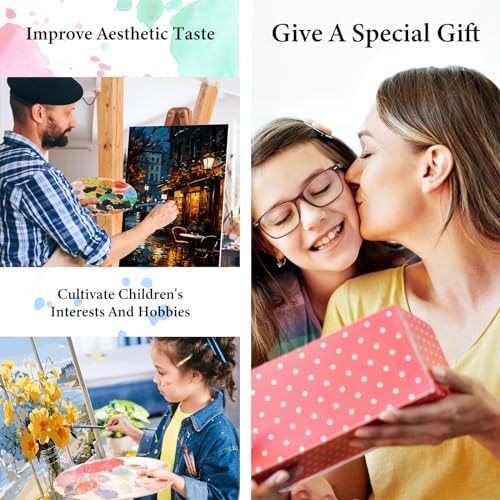 PRASIO Paint by Numbers Kit for Adults Beginner, Flower Landscape Adult Paint by Number Kits, DIY Acrylic Paint by Numbers Kit for Adults Canvas for Home Decor Gift 16x20 Inch - Image 7