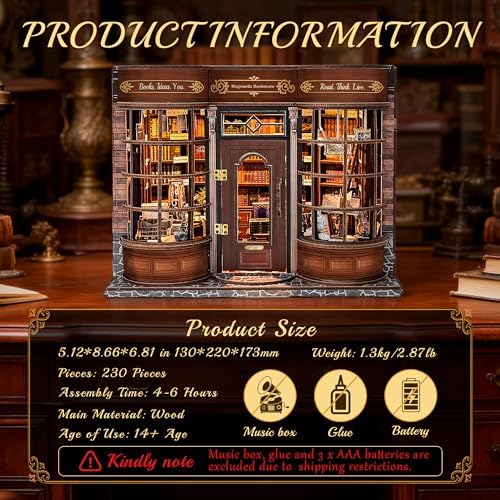 SUNNINO Book Nook Kits for Adults - Book Nook Kit Doll House - Image 7