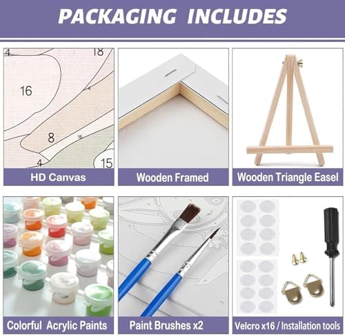 Jesus Paint by Numbers Kit for Adults Framed Canvas, with Wooden Easel - Image 7