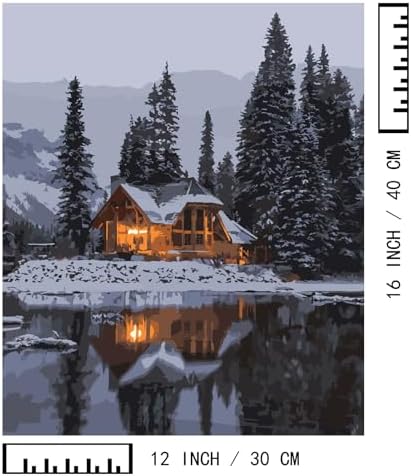 BAISITE Paint by Numbers Kit for Adults,12" Wx16 L 2 Pack Canvas for Painting Kits for Adults in Colorful Box 219220 Already Framed - Image 7