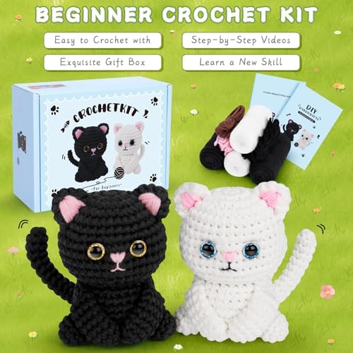 Crochet Kit for Beginners, Cat Crochet Kits Complete Starter Kit - Image 6