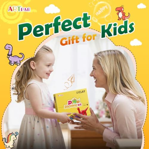 ARTPAR Air Dry Clay Kit,Dinosaur Modeling Magic Clay,Kids DIY Crafts Gifts - Image 6