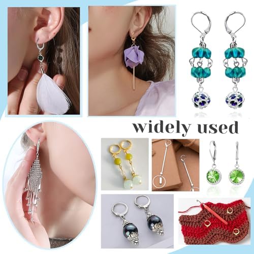 TOAOB 200pcs French Earring Hooks with Head Pins and Jump Rings - Image 7