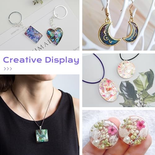 HeyClear 300g UV Resin Molds Kit with Light for Jewelry Making, Keychains - Image 6
