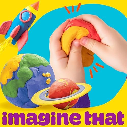 Play-Doh Brand Air Dry Clay, 6 Vibrant Clay Colors, Soft & Ultra Light Modeling Clay for Kids, Moldable, Paintable, Crumble-Free - Image 6