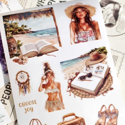 360 PCS People Stickers Book for Adults - Vintage Aesthetic Journaling Supplies Kit with Women Figures|Scrapbooking,Card Making & Water Bottle DIY - Image 6