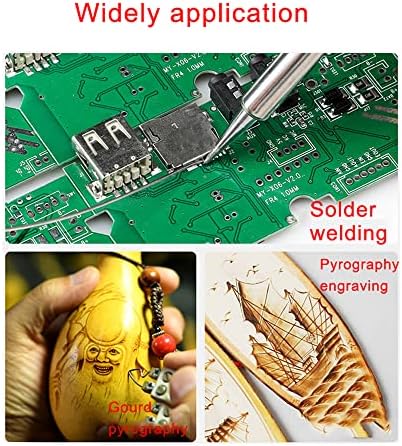 Treedix 28 Pieces Wood Burning Kit Adjustable Temperature 200℃~480℃ Wood Burning Tool Kits Carving Iron Tip for Embossing/Adults/Beginners/Birthday/Wedding Anniversary/Halloween/Christmas DIY - Image 6