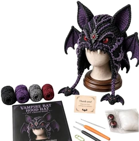 Fantasy Hood Hat DIY Crochet Kit Series for Beginners (Purple) - Image 7