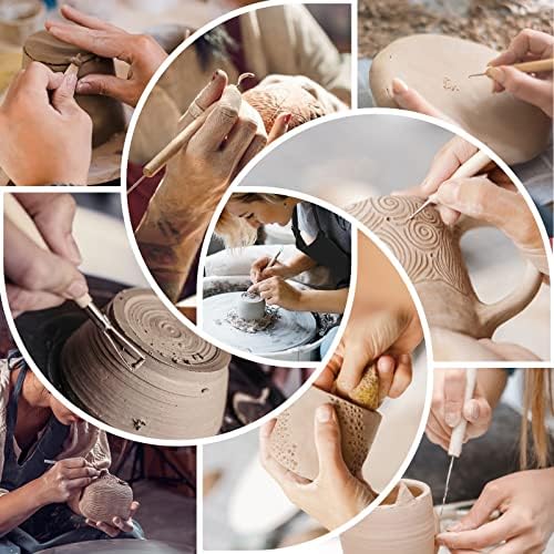 Yagugu Pottery Clay Tools for Adults Sculpting, 45Pcs Basic Wood Ceramics Carving Polymer Clay Tool Supplies kit Supplies for Artists Modeling Shaping Building for Art&Craft Gifts - Image 7