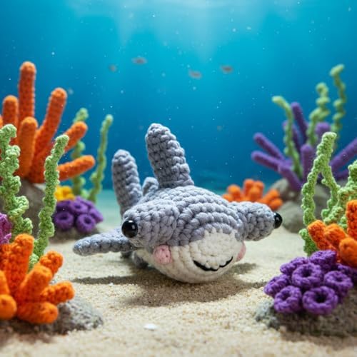 CrochetBox Hammerhead Shark Crochet Kit for Beginners, Adults and Teen - Image 7