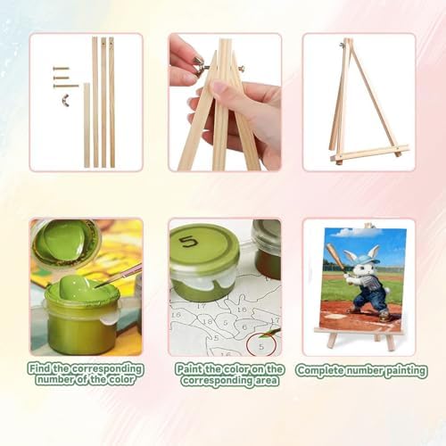 ICYANART 4 Pack Cocktail Paint by Numbers Kit for Adults with Frame Easy - Image 7