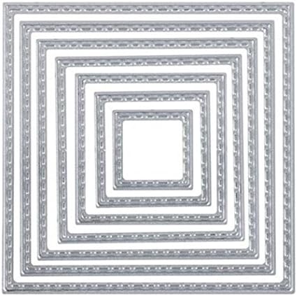 Cutting Dies Handmade DIY Paper Cards Album Decoration Stencils Template Embossing for Card Scrapbooking Craft (Square-Self) - Image 6