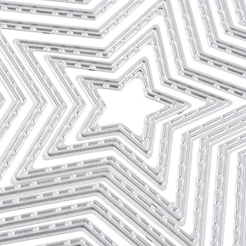 8 Stars Metal Cutting Dies Pentagram Frame Dies for Card Making Handmade Scrapbook Album Paper Embossing Tool - Image 6