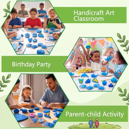 Air Dry Clay Bulk, Modeling Clay for Kids, 100 Pcs, Blue - Image 6