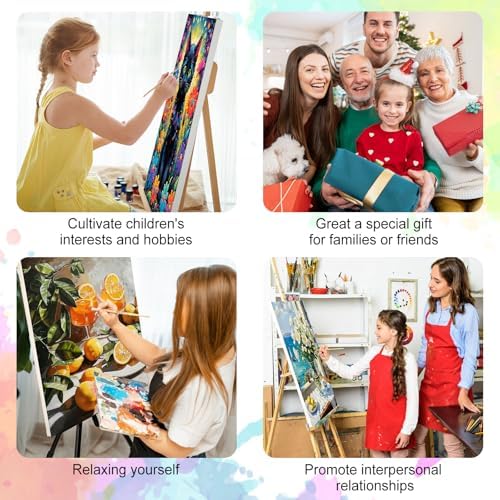 GEEHEIY Paint by Numbers Kit for Adults, Floral Cowboy Boots, 16 x 20 Inch - Image 7