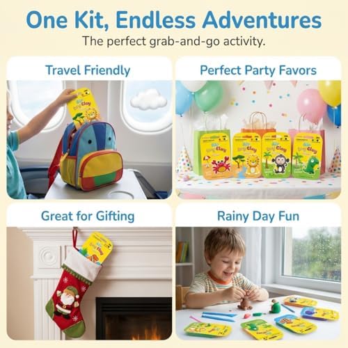 Air Dry Clay Kit for Kids - 12 Animal Design Projects, 48 Colors - Ultra Soft Non-Toxic Clay | Gifts, Crafts & Party Favor - Image 7