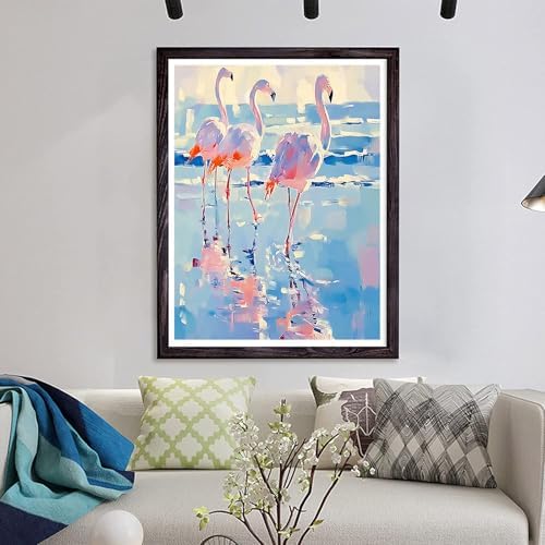NDNXYXGS Paint by Numbers Kits for Adults,Animals DIY Painting Kit on Canvas,Flamingo Color by Numbers,Large Adult Paint by Number for Wall Decor and Gifts (Crane) - Image 7