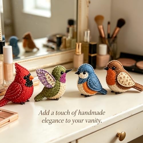 DIY Fabric Animal Craft Kit – Creative Handmade Art, Stitch Your Own Whimsical World Patchwork Sewing Set 3D Cute for Making Ornament Adults Beginners, Gift Holidays Keychain(Magical Forest Gnomes) - Image 7