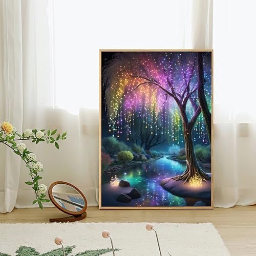 Yunruily Tree Paint by Number Kits for Adults-Paint by Numbers Kits for Adults,Tree of Life Paint by Number Kits on Canvas Perfect for Gifts Home Wall Decor(16x20inch) - Image 7