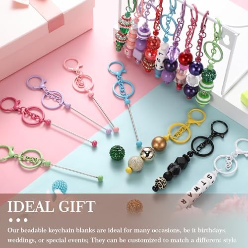 Tondiamo 24 Pcs Beadable Keychain Bar - Image 6