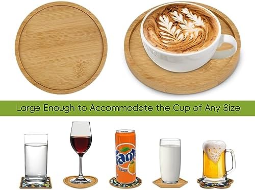 Lanyani 6pcs Wooden Mosaic Base, Various Shapes Substrates for Mosaic Crafts DIY Mosaic Tiles Coaster Base… - Image 6