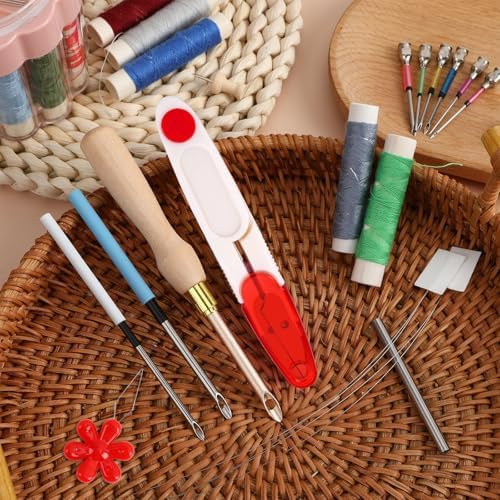 AUGSUN 13 Pcs Punch Needle Kit Embroidery Tool Set for Beginners Adults - Image 7