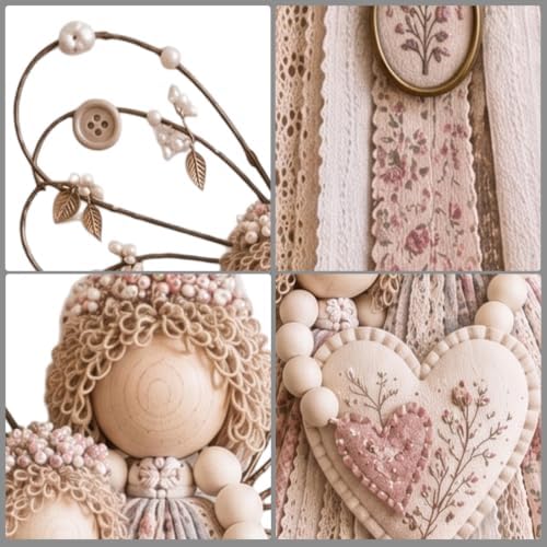 Fabric Angel Wall Hanging Kit, DIY Macrame Craft for Adults Beginners - Image 7