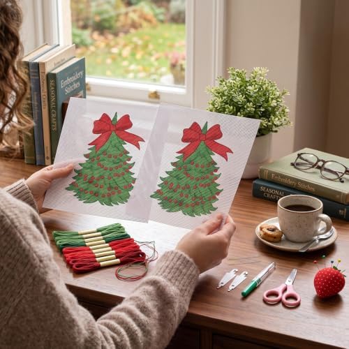 XunYee Needlepoint Canvas Kit, Christmas Tree - Image 6