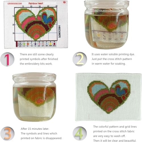 DYAIANGMU 4 Pack Stamped Cross Stitch Kit for Adults 13.7x13.7 inches - Image 7