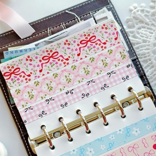 16 Rolls Vintage Washi Tape Set with Bowknot Patterns, Decorative Scrapbook Tape for Journaling Supplies, DIY Crafts and Bullet Journals - Image 7