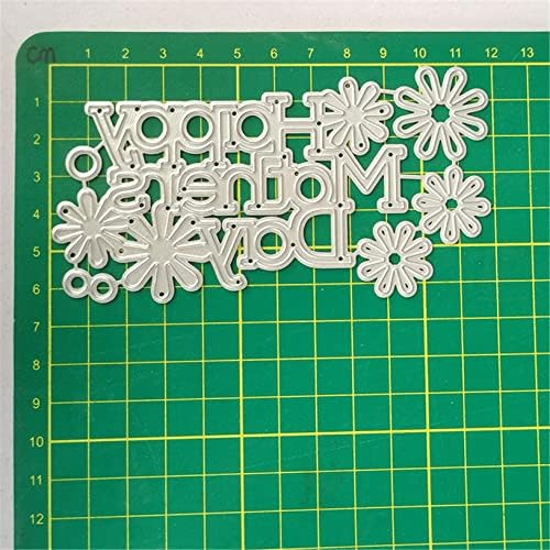Scrapbooking Die-Cuts, Christmas Metal Cutting Dies for Card Making, Paper Craft Punch Template, Background Embossing Stencils, DIY Album Décor (Happy Mothers Day-11.9x6.5cm) - Image 7