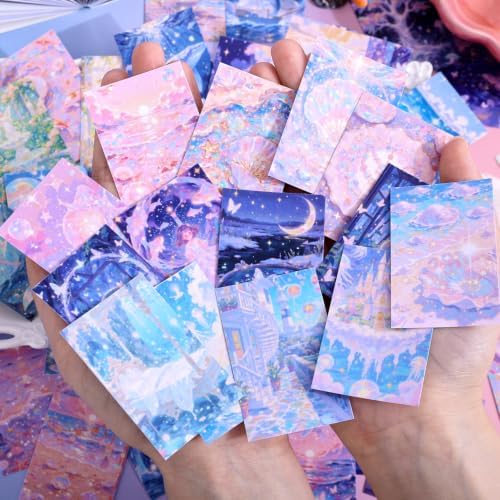 6 Sets 300 Sheets Washi Stickers for Journaling, Colorful Ocean Sticker Book with Sea Creatures, Dreamy Style Scrapbook Sticker Set for Bullet Journal Art Diary Card Craft Gifts Planner Notebook - Image 7