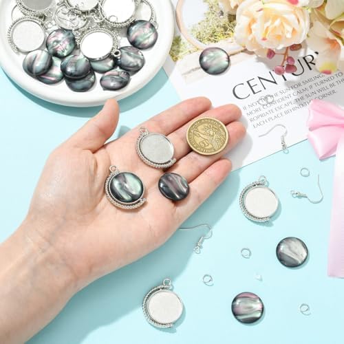 Elowynvelle DIY Dangle Earring Making Kit, Include Zinc Alloy Pendant Trays, Resin Cabochons, Jump Rings & Earring Hooks, for Jewelry Making DIY Earring Accessories - Image 6