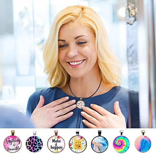 110Pcs Pendant Trays, Round Tray Set, Alloy Tray Charms Bulk, Bezel Pendant Trays for Homemade Jewelry and Necklaces, DIY Crafts, Resin Art, Paint Pour Skins, Costume Jewelry - Image 6