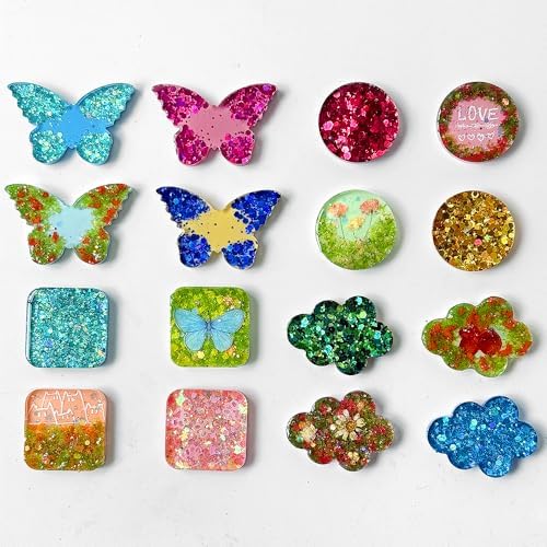 RESINWORLD Badge Reel Grip Size Mold for Resin, Silicone Mold for Earrings or Studs, Keychains, Phone Grips and Magnets - Image 6