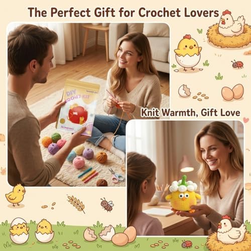 Crochet Kit for Beginners, Crochet Starter Kits for Chicken - Image 7