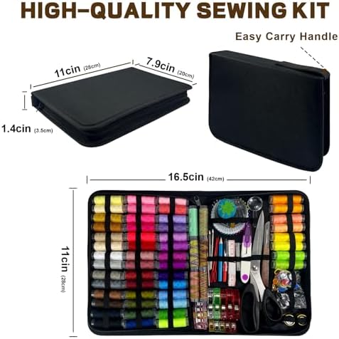 305Pcs Sewing Kit for Adults, 56Color Thread Spools, Portable Needle and Thread Kit for Sewing, with Scissors and Accessories for Adults, Beginner, Home, Travel, Emergency Sewing Kits - Image 7