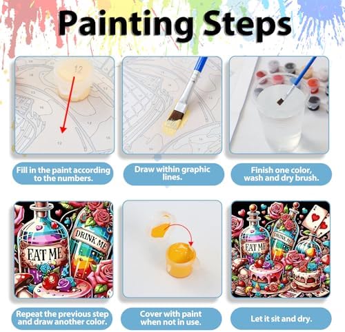 Paint by Numbers Kit for Adults, Adult Paint by Number Kits 16x16 Inch - Image 7
