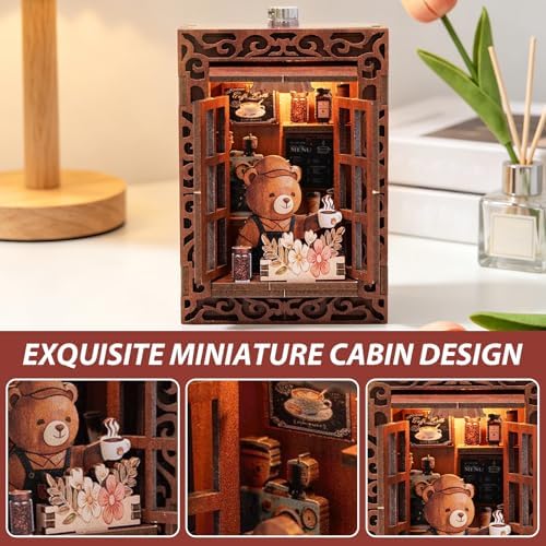Book Nook Kit DIY Miniature House 3D Wooden Puzzle Bookshelf Decor - Image 7