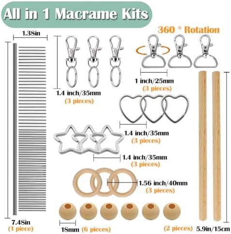Ewparts Art Craft Macrame Kits for Adult Beginner with Instruction Book - Image 6