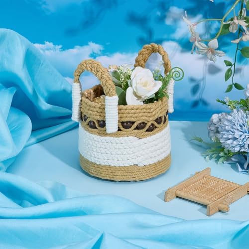 FREEBLOSS Macrame Woven Basket kit DIY Macrame Kit for Beginners with Instruction Wooden Beads Basket Weaving Craft Supplies Baskets Weaving Project for Holiday Activities - Image 5