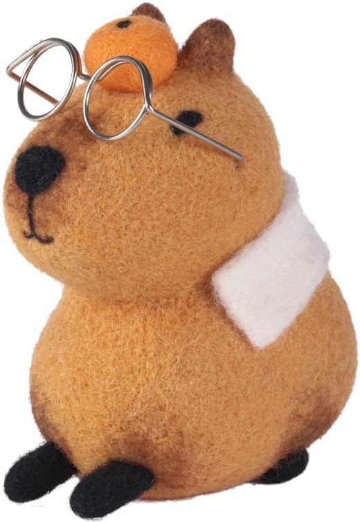 Wizardi Beginner Needle Felting Kit for Adults - Capybara. Animal Felting Kit 7.5x4.3x6.5cm. Felting Tools. Wool Felting Supplies. Felt Crafts. Wool Felt. F07N8-W501 - Image 2