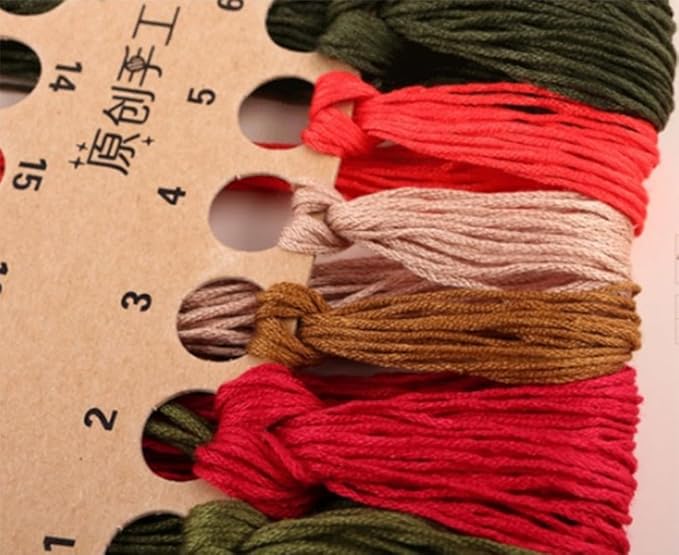 SUQUUB 3 Sets Embroidery Starter Kit with Pattern and Instructions,Cross Stitch Beginner Kits with Frame,3 Plastic Embroidery Hoops,3 Embroidery Clothes and Color Threads (3X Landscape Pattern)